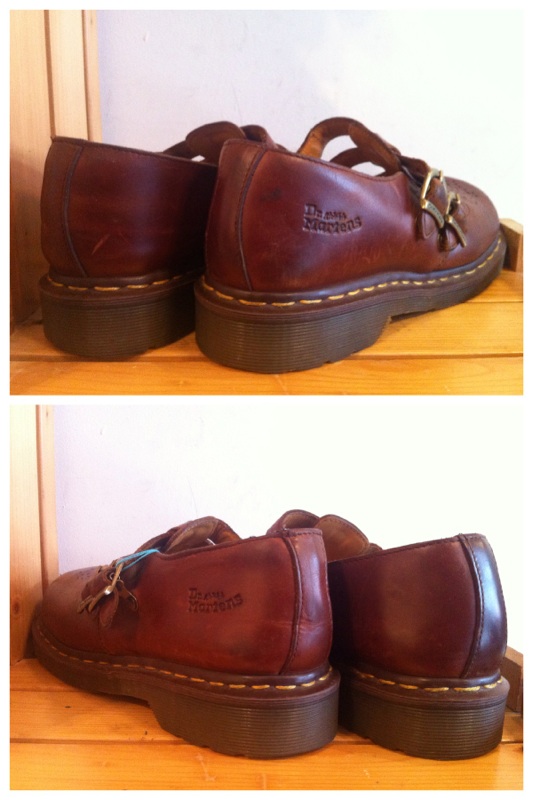 画像: 【25885-548】Dr.Martens　ストラップ付きローカット　（ブラウン）　USED