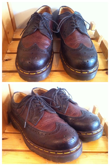 画像: 【25901-555】Dr.Martens　ウィングチップローカット　（ブラウン/ダークブラウン）　USED