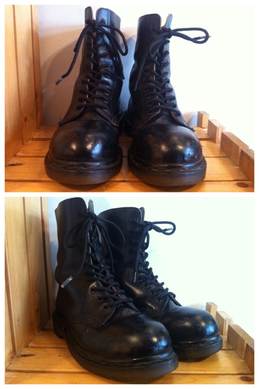 画像: 【25904-556】Dr.Martens　スチールトゥ10ホール　（ブラック）　USED