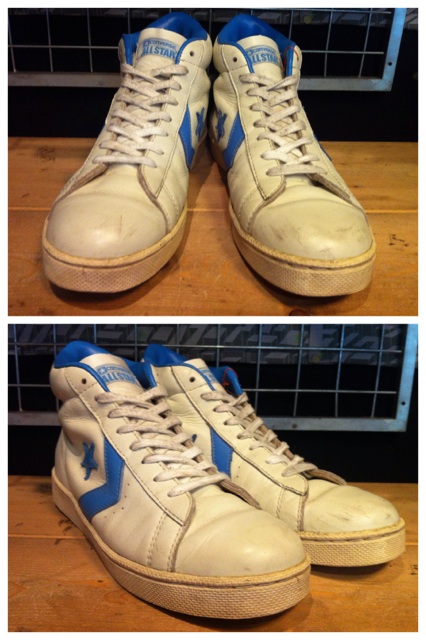 画像: 【26064-564】converse PRO LEATHER HI　（ホワイト/ノースカロライナブルー）　USED