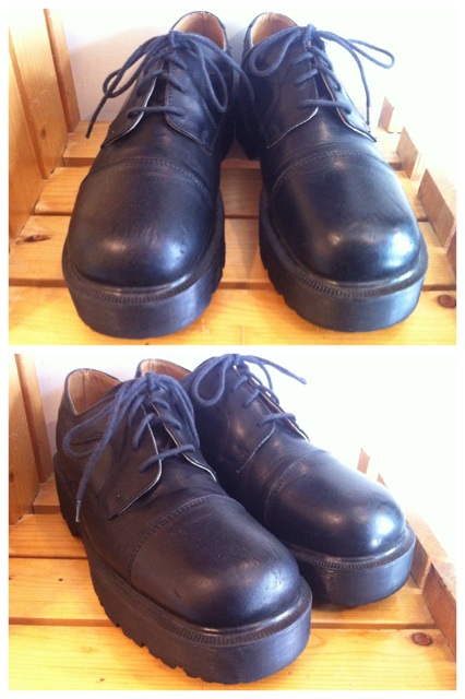 画像: 【26048-569】Dr.Martens　プラットフォームストレートチップローカット　（ブラック）　USED