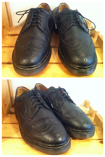 画像: 【26054-609】Dr.Martens　ウィングチップローカット　（ブラック）　USED