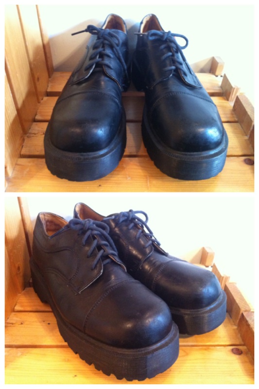 画像: 【26423-659】Dr.Martens　プラットフォームストレートチップローカット　（ブラック）　USED