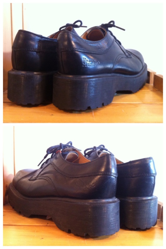 画像: 【26423-659】Dr.Martens　プラットフォームストレートチップローカット　（ブラック）　USED