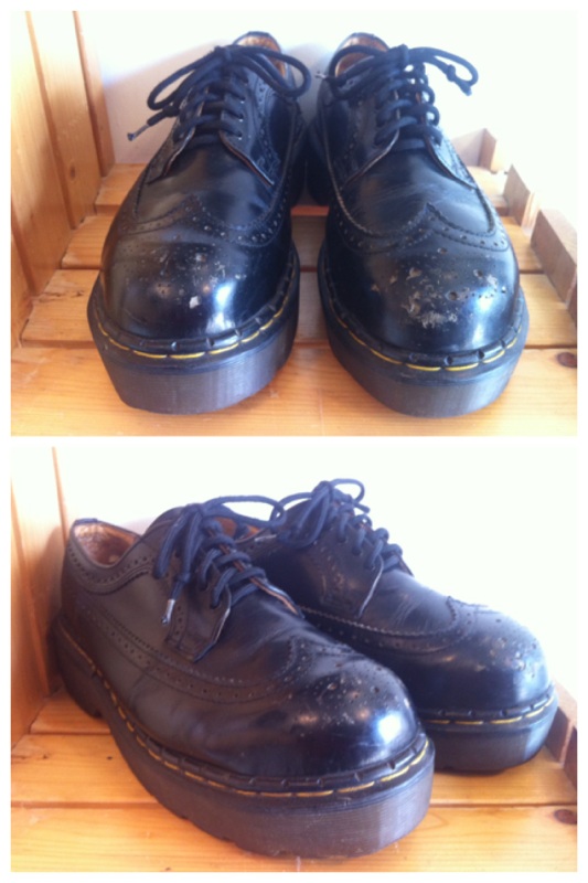 画像: 【26410-678】Dr.Martens　スチールトゥウイングチップローカット　（ブラック）　USED