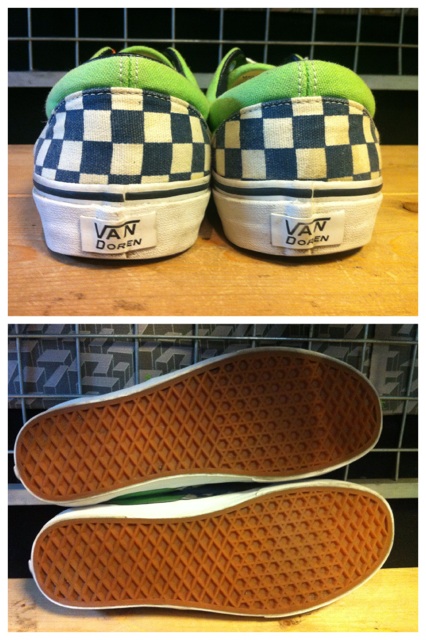 画像: 【26695-686】VANS　ERA　VAN DOREN　（グリーン/ホワイト・ネイビーチェック）　USED