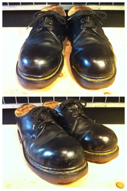 画像: 【26659-699】Dr.Martens　スチールトゥ3ホールローカット　（ブラック）　USED