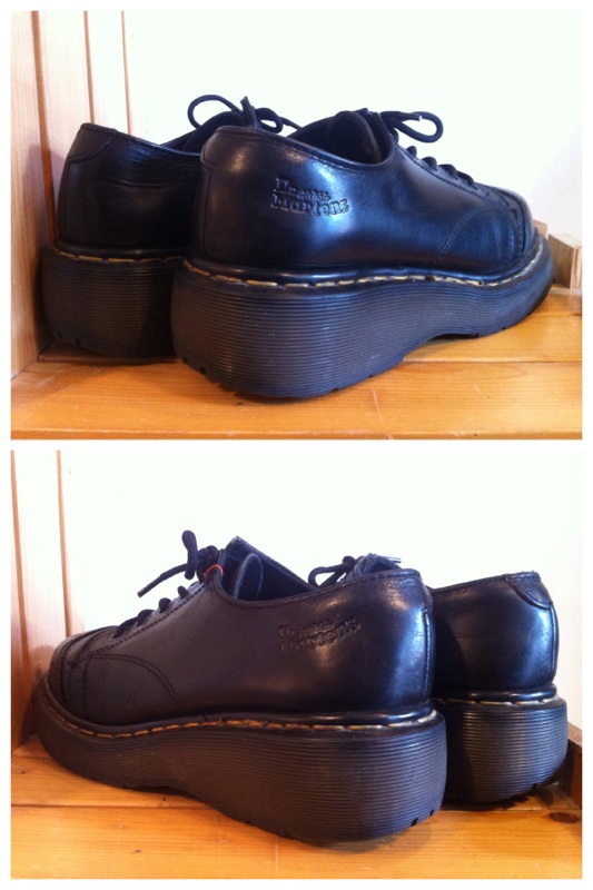 画像: 【26680-704】Dr.Martens　トゥキャッププラットフォームローカット　（ブラック）　USED