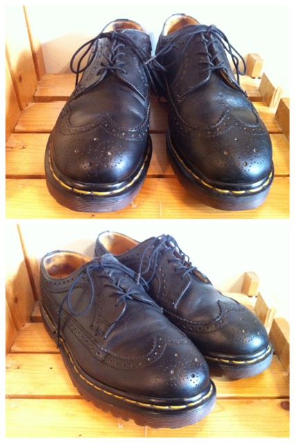 画像: 【26808-703】Dr.Martens　ウィングチップローカット　（ブラック）　USED