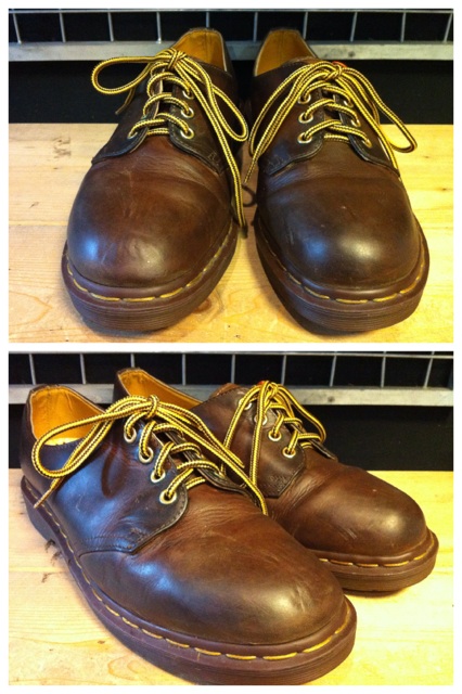 画像: 【27093-723】Dr.Martens　4ホールローカット　（ブラウン）　USED