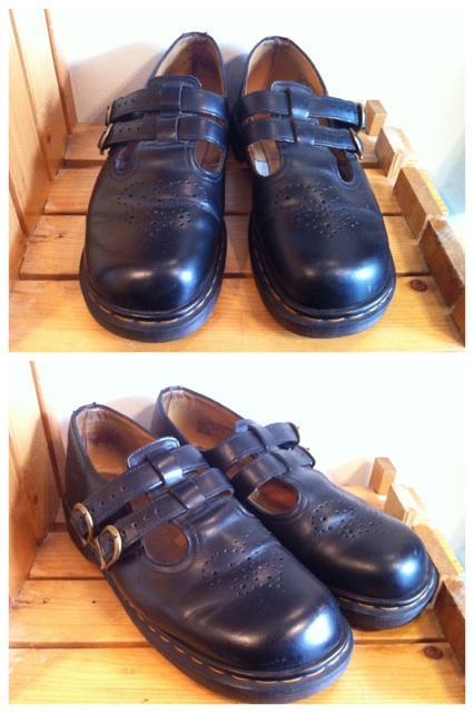 画像: 【27107-745】Dr.Martens　ストラップ付ローカット　（ブラック）　USED