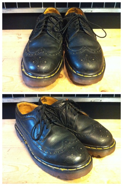 画像: 【27284-750】Dr.Martens　ウィングチップローカット　（ブラック）　USED