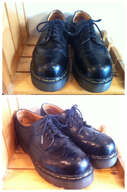 画像: 【27288-765】Dr.Martens　プラットフォームウィングチップローカット　（ブラック）　USED