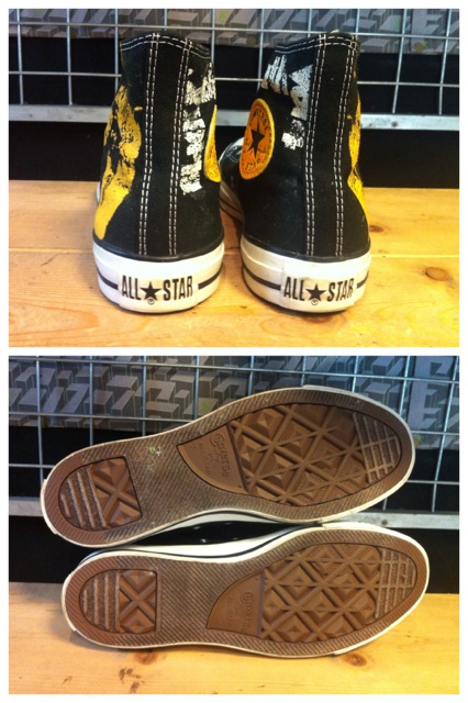 画像: 【27579-787】converse　ALL STAR BLACK SABBATH HI　（ブラック/イエロー）　USED