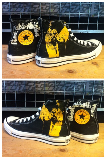 画像: 【27579-787】converse　ALL STAR BLACK SABBATH HI　（ブラック/イエロー）　USED