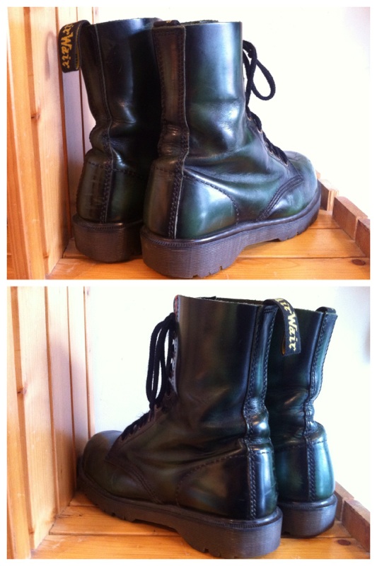 画像: 【27813-824】Dr.Martens　スチールトゥ10ホール　（ダークグリーン）　USED