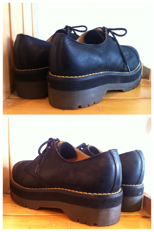 画像: 【27811-834】Dr.Martens　プラットフォームストレートチップローカット　（ブラック）　USED