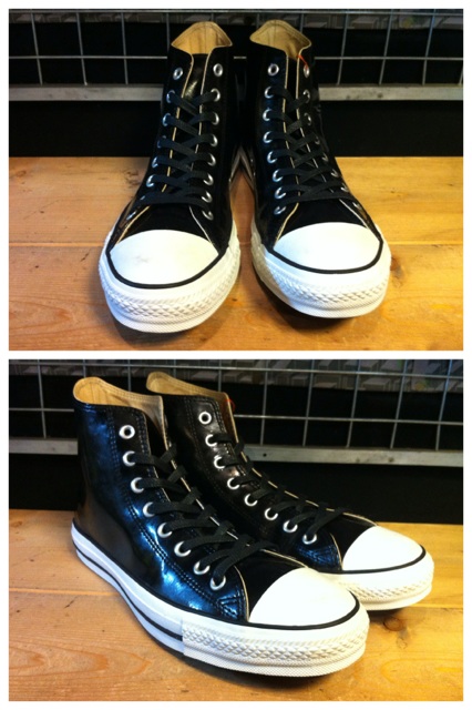 画像: 【28216-909】converse　ALL STAR ENAMEL HI　（ブラック）　USED