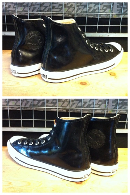 画像: 【28216-909】converse　ALL STAR ENAMEL HI　（ブラック）　USED