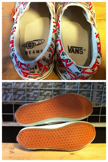 画像: 【28063-913】VANS×BEAMS×have a good time　SLIP-ON　（ホワイト/レッド）　　USED