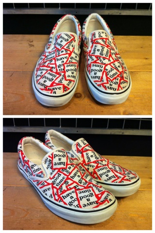 画像: 【28063-913】VANS×BEAMS×have a good time　SLIP-ON　（ホワイト/レッド）　　USED