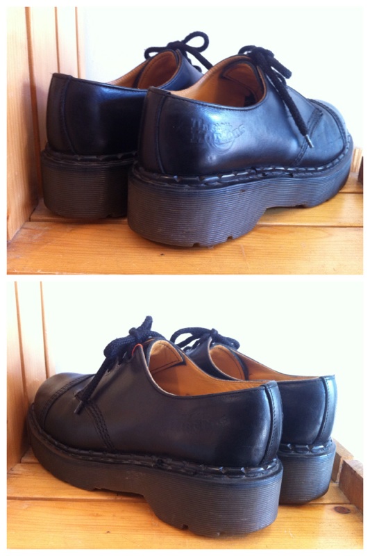 画像: 【28272-918】Dr.Martens　ストレートチッププラットフォームローカット　（ブラック）　USED