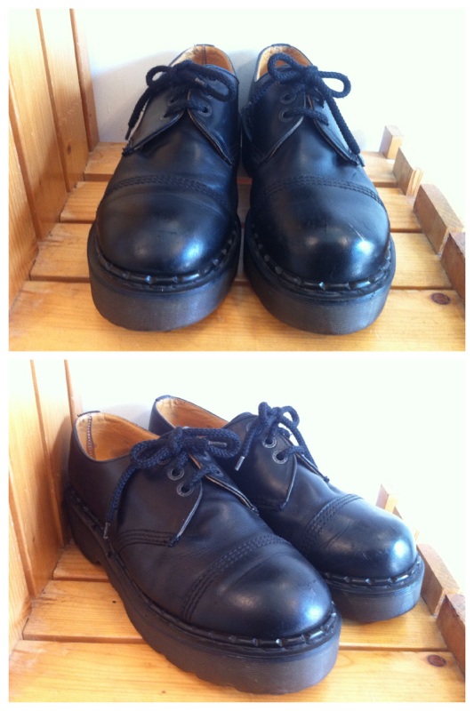 画像: 【28272-918】Dr.Martens　ストレートチッププラットフォームローカット　（ブラック）　USED