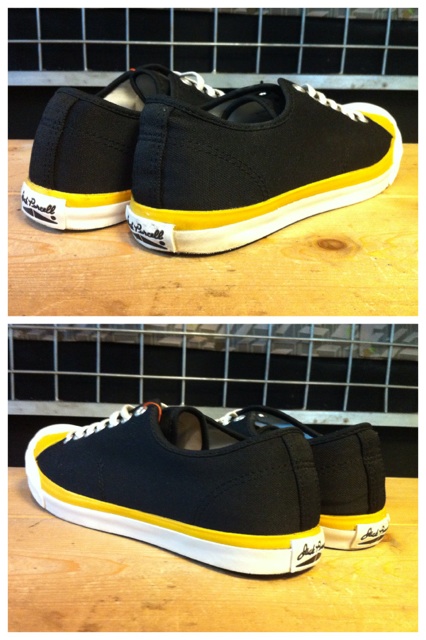 画像: 【28291-920】converse　JACK PURCELL S DRESS PL　（ブラック/イエロー）　USED