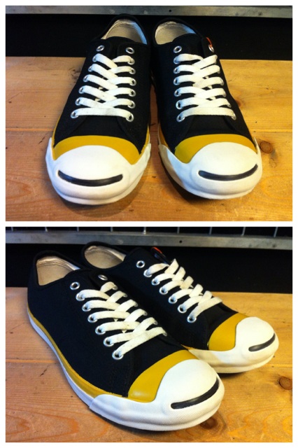 画像: 【28291-920】converse　JACK PURCELL S DRESS PL　（ブラック/イエロー）　USED