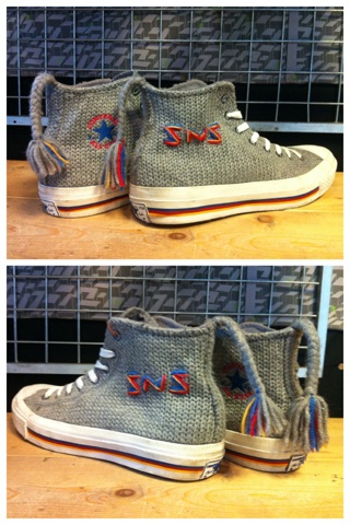 画像: 【28194-950】converse × Sneakersnstuff Lovikka All Star （グレー）　USED