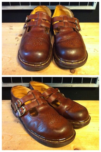 画像: 【28417-967】Dr.Martens　ストラップ付きローカット　（ブラウン）　USED