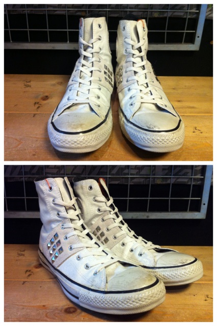 画像: 【28381-973】converse　ALL STAR CANVAS-STUDS HI　（ホワイト）　USED