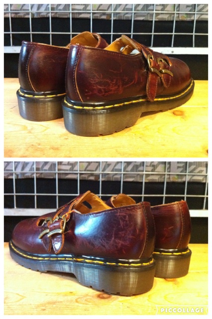 画像: 【28822-1078】Dr.Martens　ストラップ付ローカット　（ボルドー）　USED