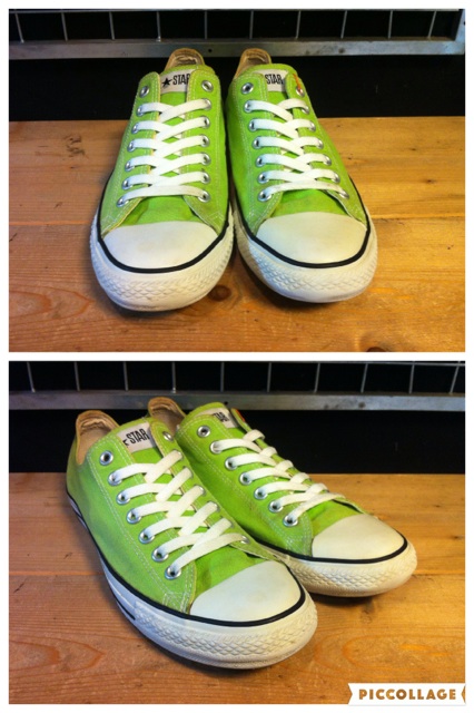 画像: 【29519-1297】converse　ALL STAR COLORS OX　（ライムグリーン）　USED