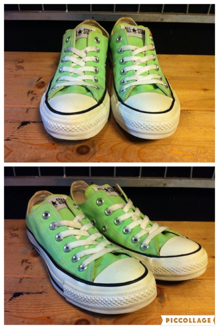 画像: 【29669-1352】converse　ALL STAR OX　（ネオングリーン）　USED