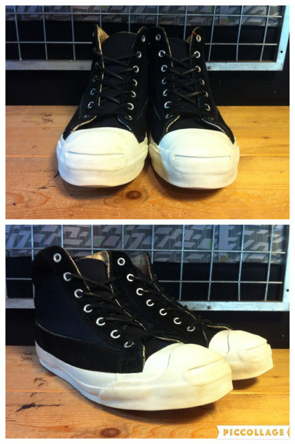 画像: 【29697-1380】converse　JACK PURCELL MID　（ブラック）　USED