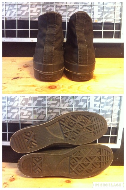 画像: 【30347-1549】converse　ALL STAR HI　（ブラックモノクローム）　USED 