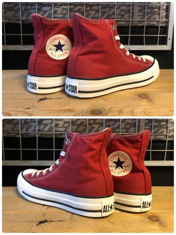 画像: 【32495-2174】converse　ALL STAR WASHEDCANVAS HI　（レッド）　USED