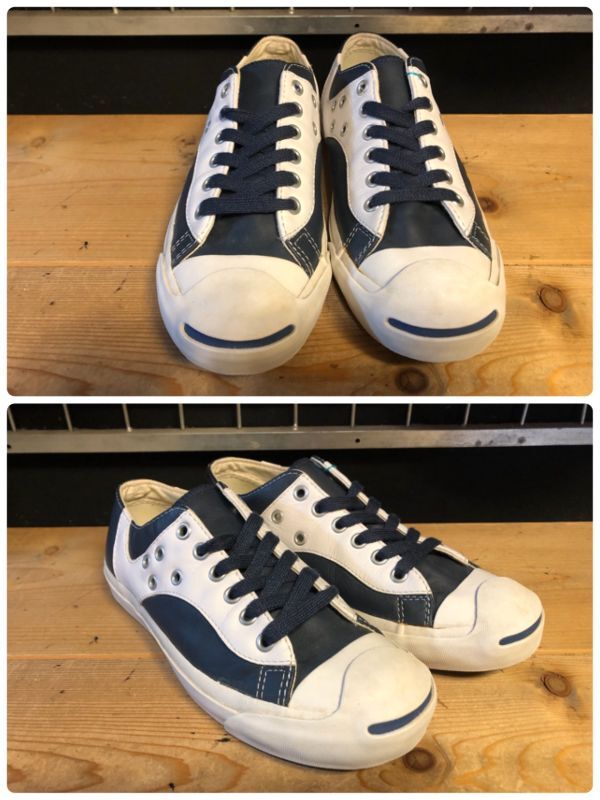 画像: 【33341-2325】converse　JACK PURCELL RLY LEATHER　（ネイビー/ホワイト）　USED