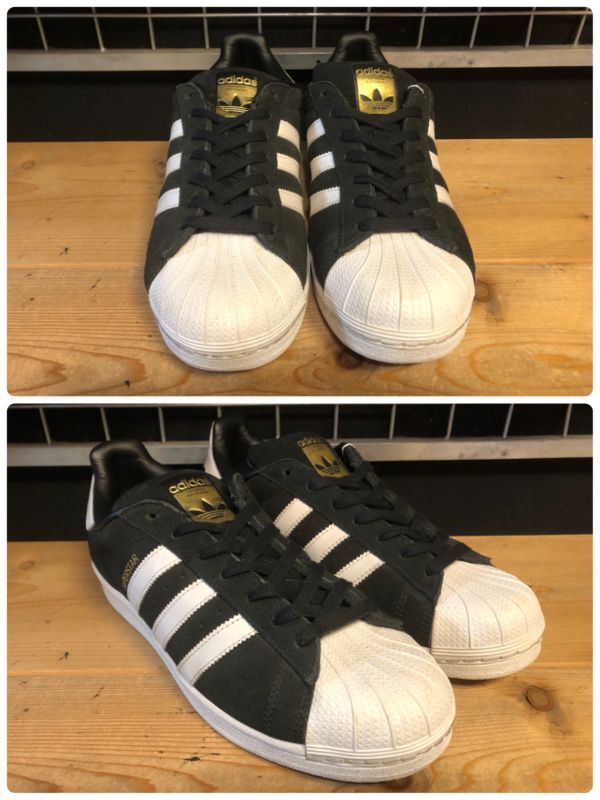 画像: 【34208-2441】adidas　SUPER STAR SUEDE　（ブラック/ホワイト）　USED