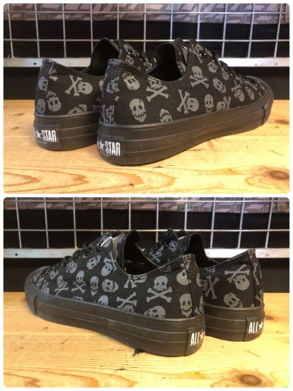 画像: 【34674-2496】converse　ALL STAR SKULL OX　（ブラック/グレー）　新品