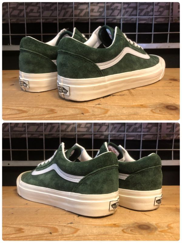 画像: 【34652-2502】VANS　OLD SKOOL SUEDE 36 DX　（グリーン/ホワイト）　USED