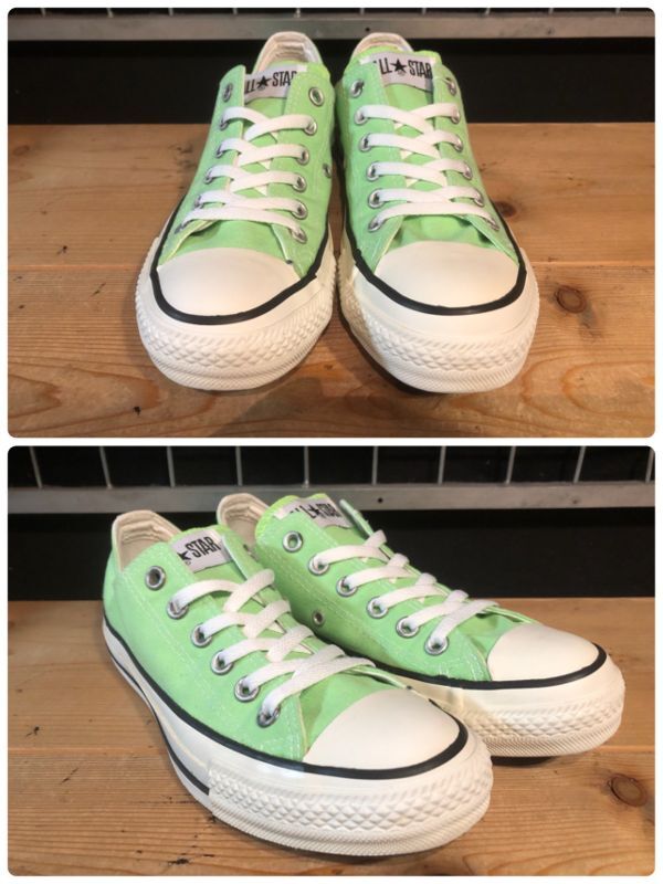 画像: 【34817-2522】converse ALL STAR OX （ネオングリーン）　USED