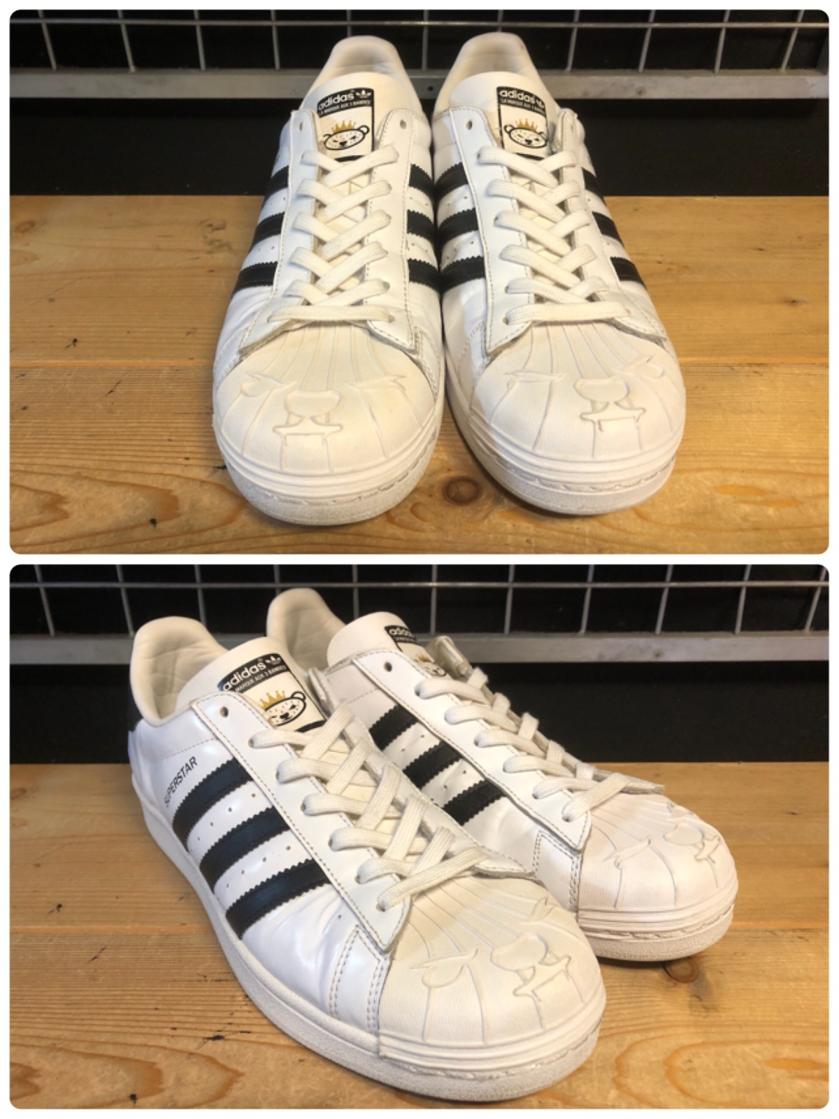 画像: 【34604-2530】adidas　SUPER STAR NIGO BEAR　（ホワイト/ブラック）　USED