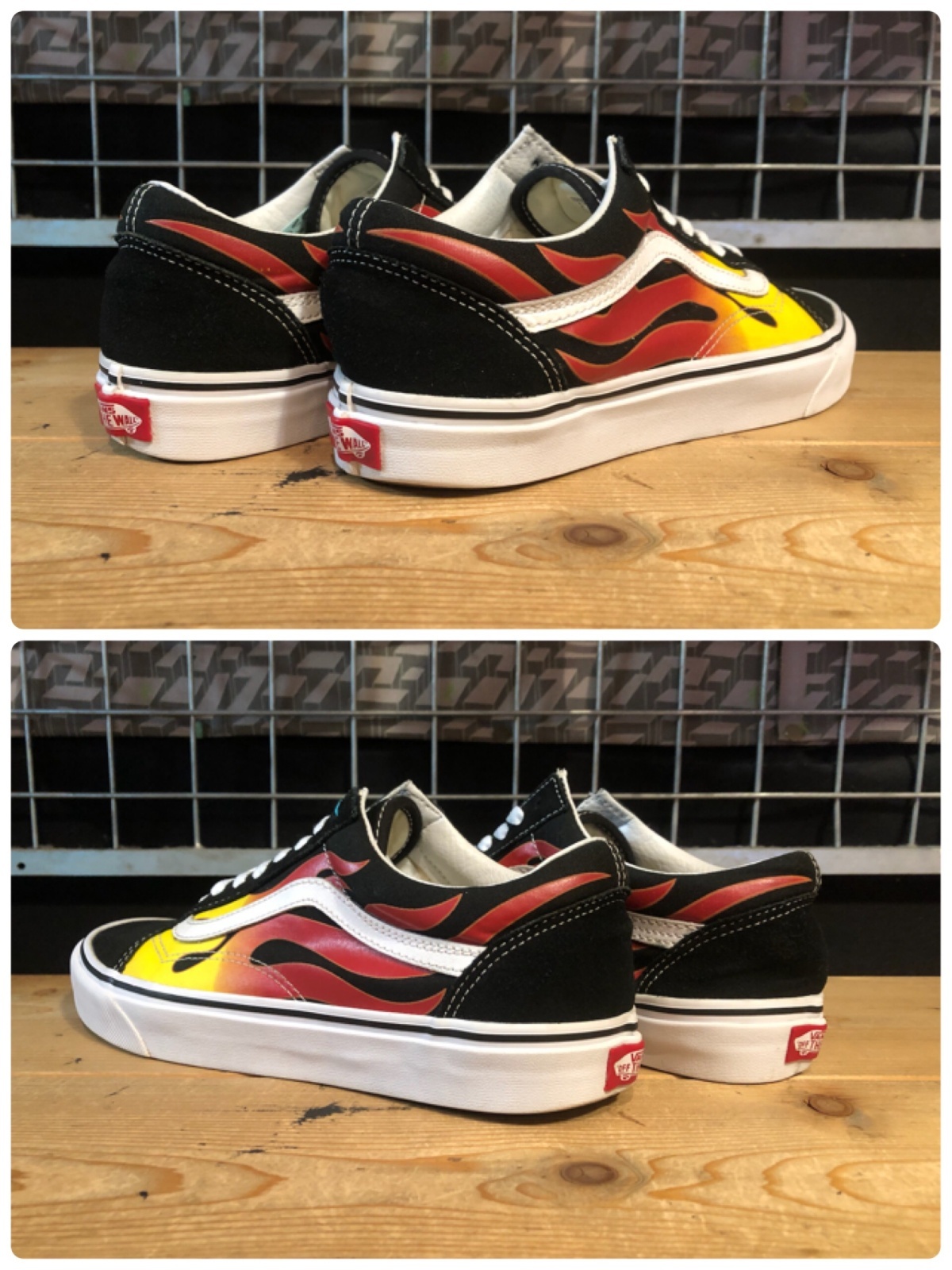 画像: 【35150-2546】VANS　OLD SKOOL FLAME　（ブラック）　USED