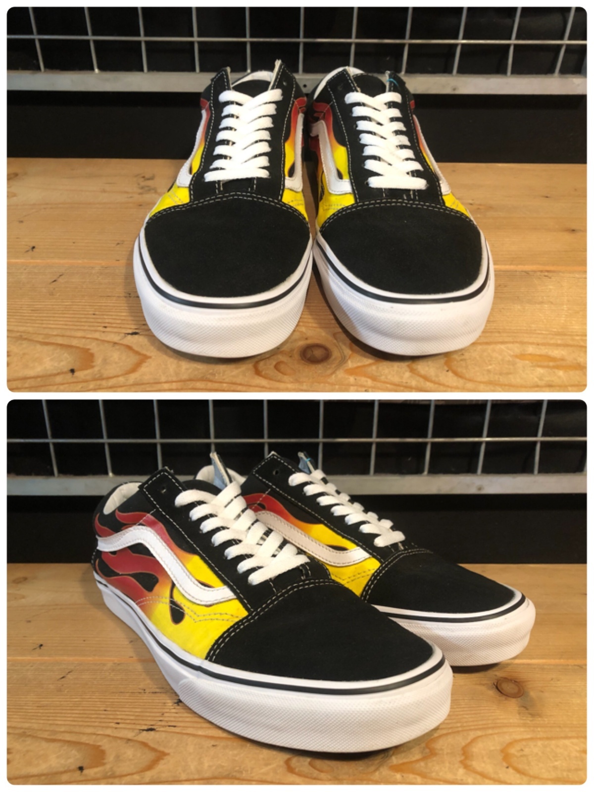 画像: 【35150-2546】VANS　OLD SKOOL FLAME　（ブラック）　USED