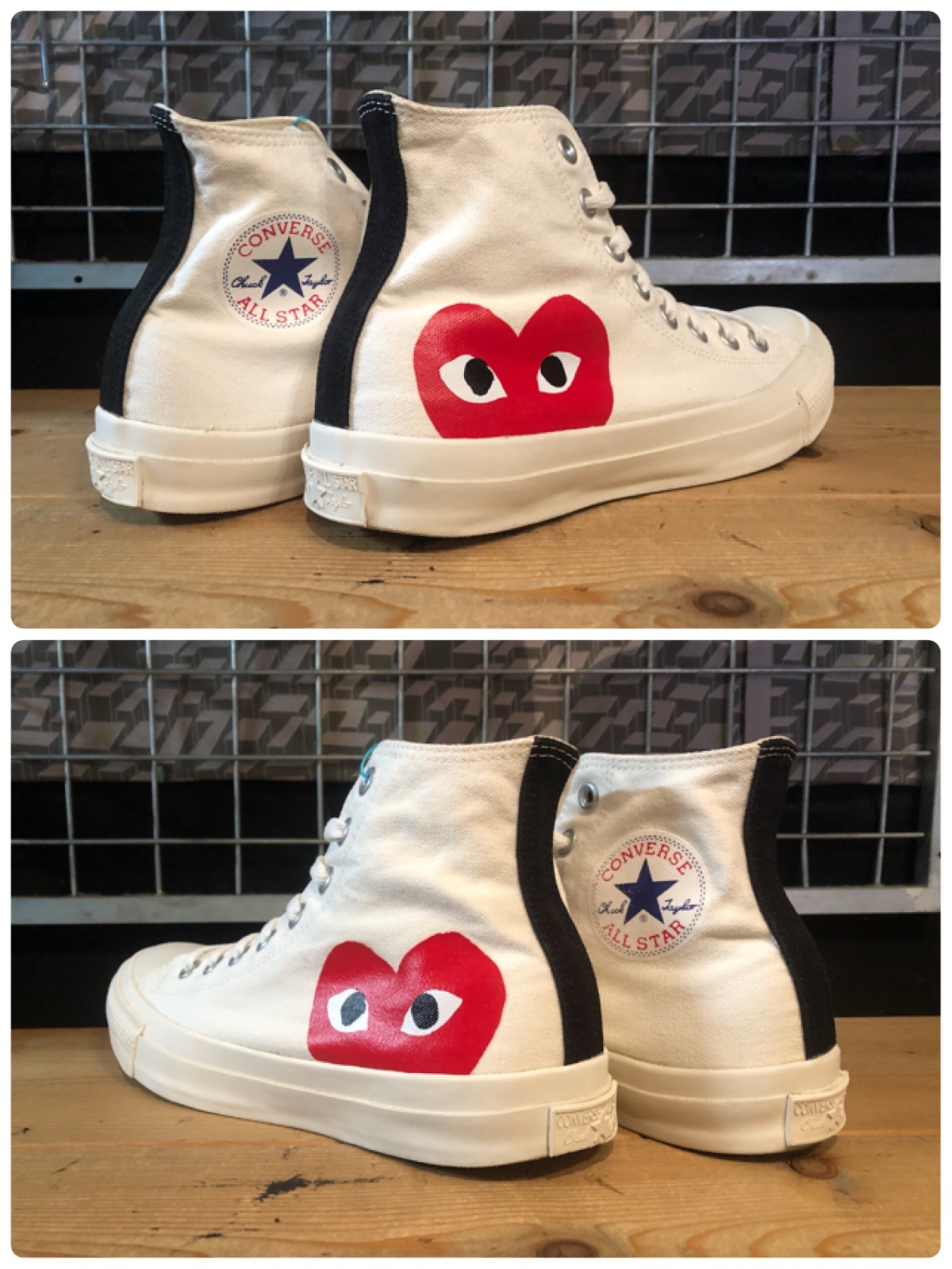 画像: 【35221-2563】converse × PLAY COMME des GARCONS　ALL STAR HI / PCDG　（ホワイト）　USED