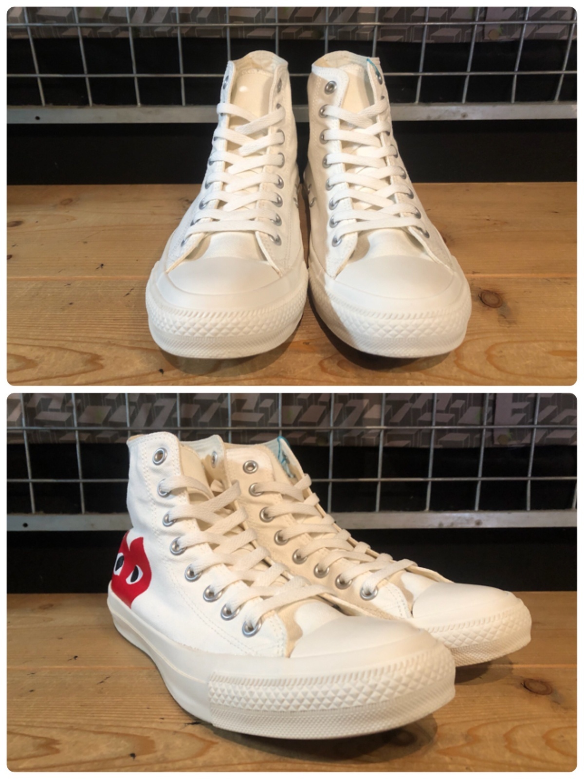 画像: 【35221-2563】converse × PLAY COMME des GARCONS　ALL STAR HI / PCDG　（ホワイト）　USED