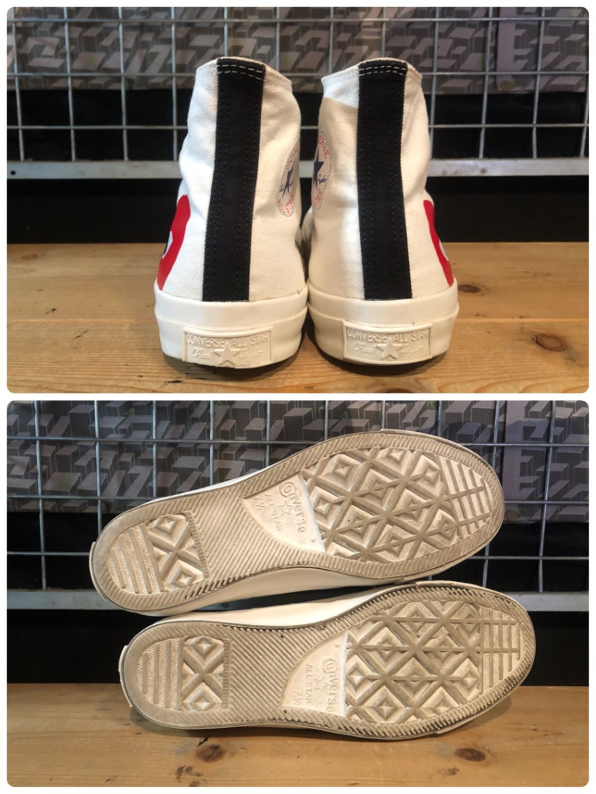 画像: 【35221-2563】converse × PLAY COMME des GARCONS　ALL STAR HI / PCDG　（ホワイト）　USED